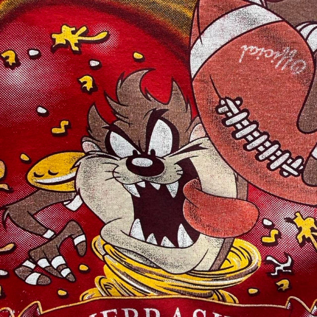 Vintage 90s Nebraska Huskers Taz Looney Tunes T-Shirt - Large