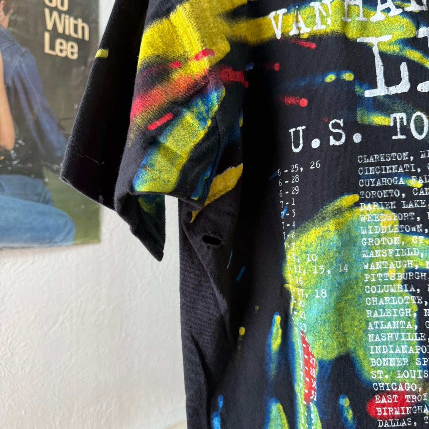 Vintage 90s Van Halen Live All Over Print Band T-Shirt - Large