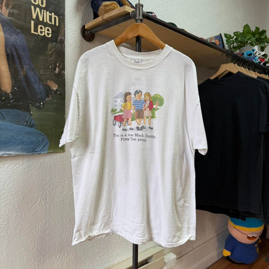 Vintage 90s Mack Daddy Pimp Tom Pimp Cartoon T-Shirt - X-Large