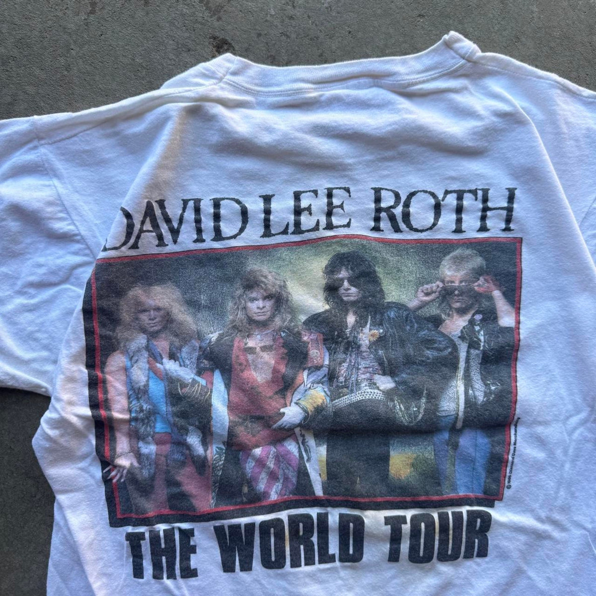 Vintage 80s David Lee Roth The World Tour Band T-Shirt - Large