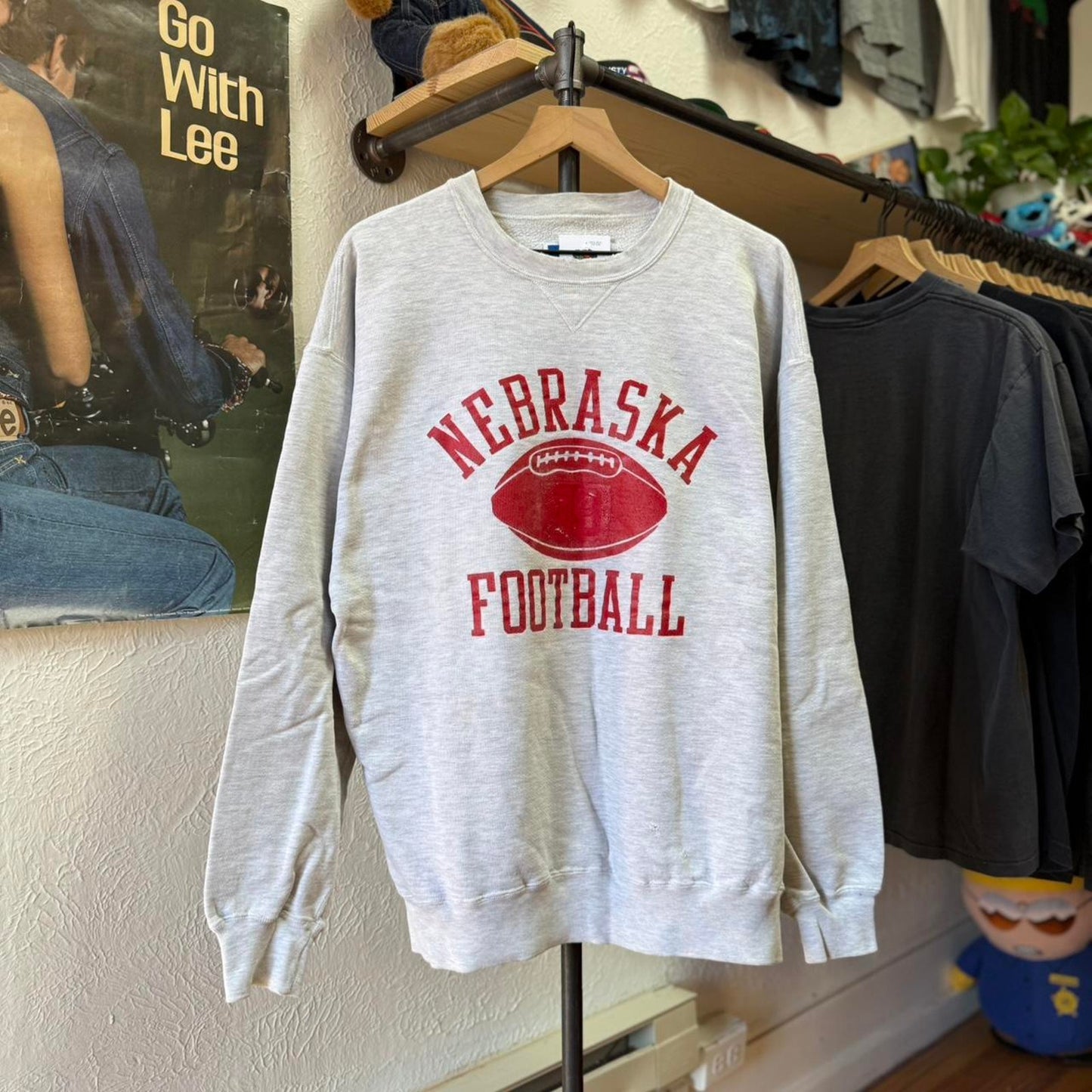Vintage 90s Nebraska Football Russell Athletics Crewneck - X-Large