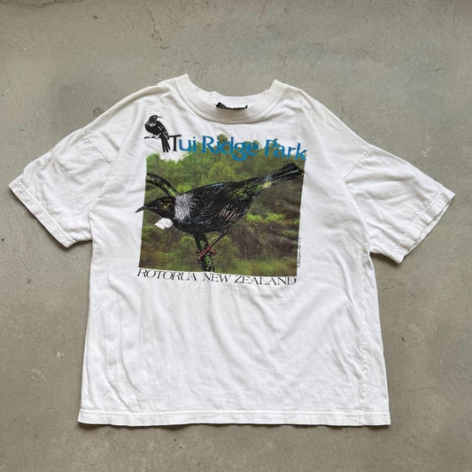 Vintage 90s Tui Ridge Park New Zealand Bird Animal T-Shirt - Large