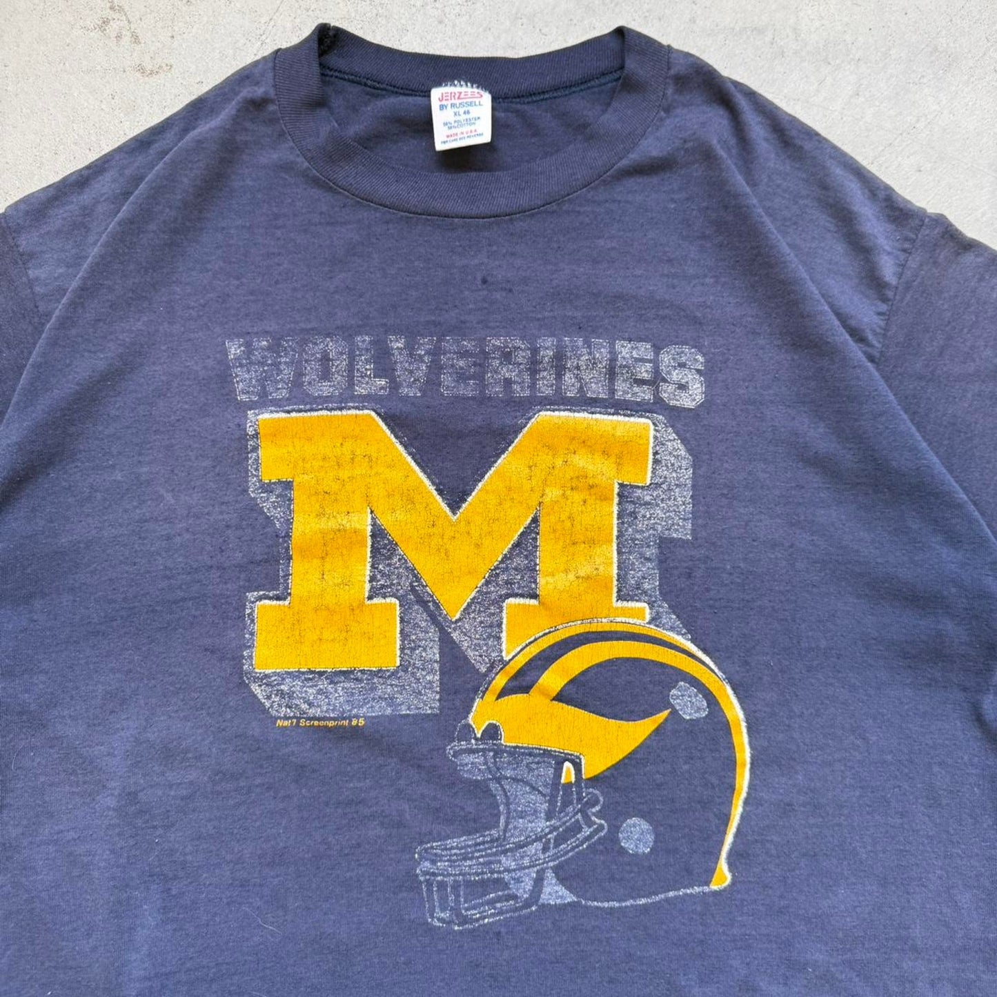 Vintage 80s Michigan Wolverines Faded T-Shirt - X-Large
