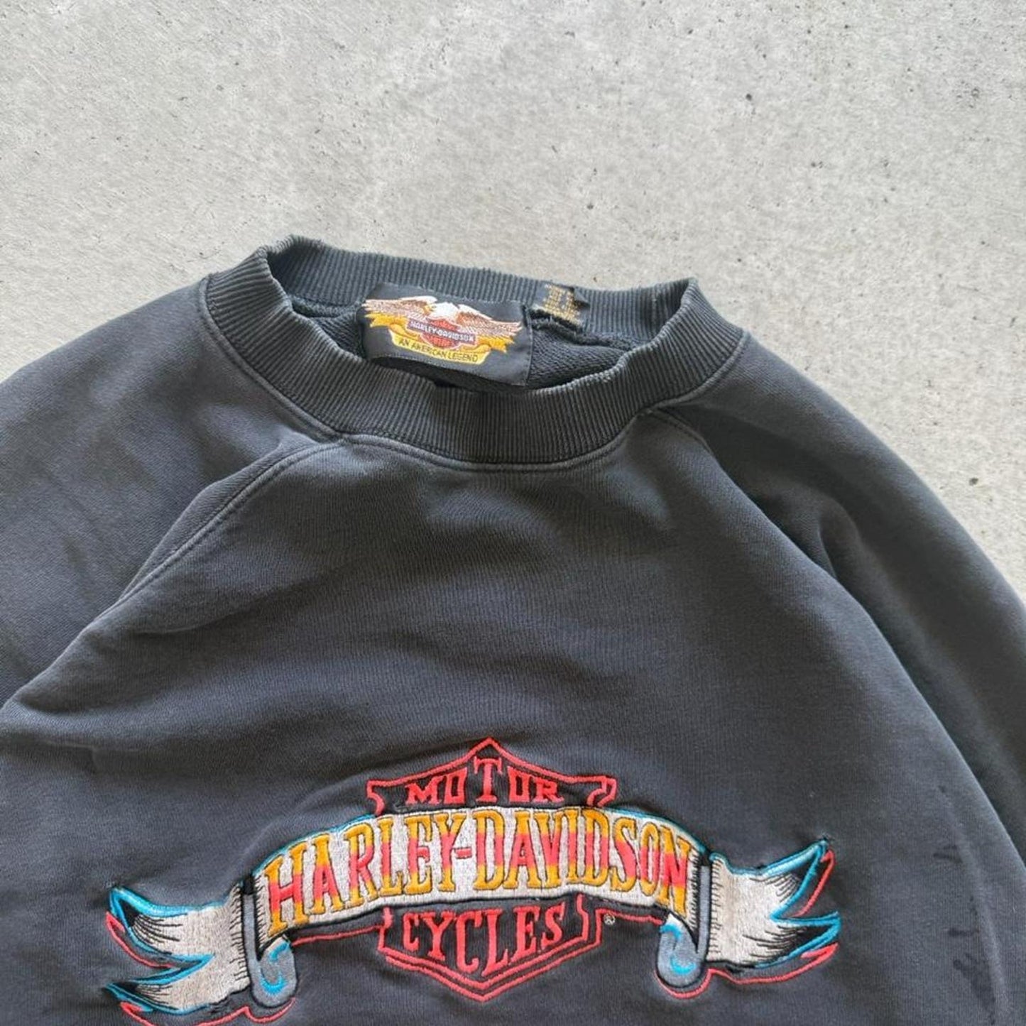 Vintage 90s Harley Davidson Motorcycles Biker Crewneck - Large