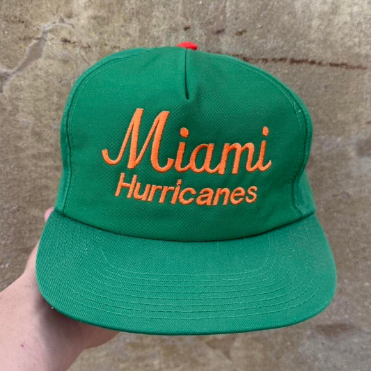 Vintage 90s Miami Hurricanes Script Snapback