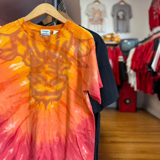 Vintage 90s Wrangler Bull Tie Dye T-Shirt - Medium