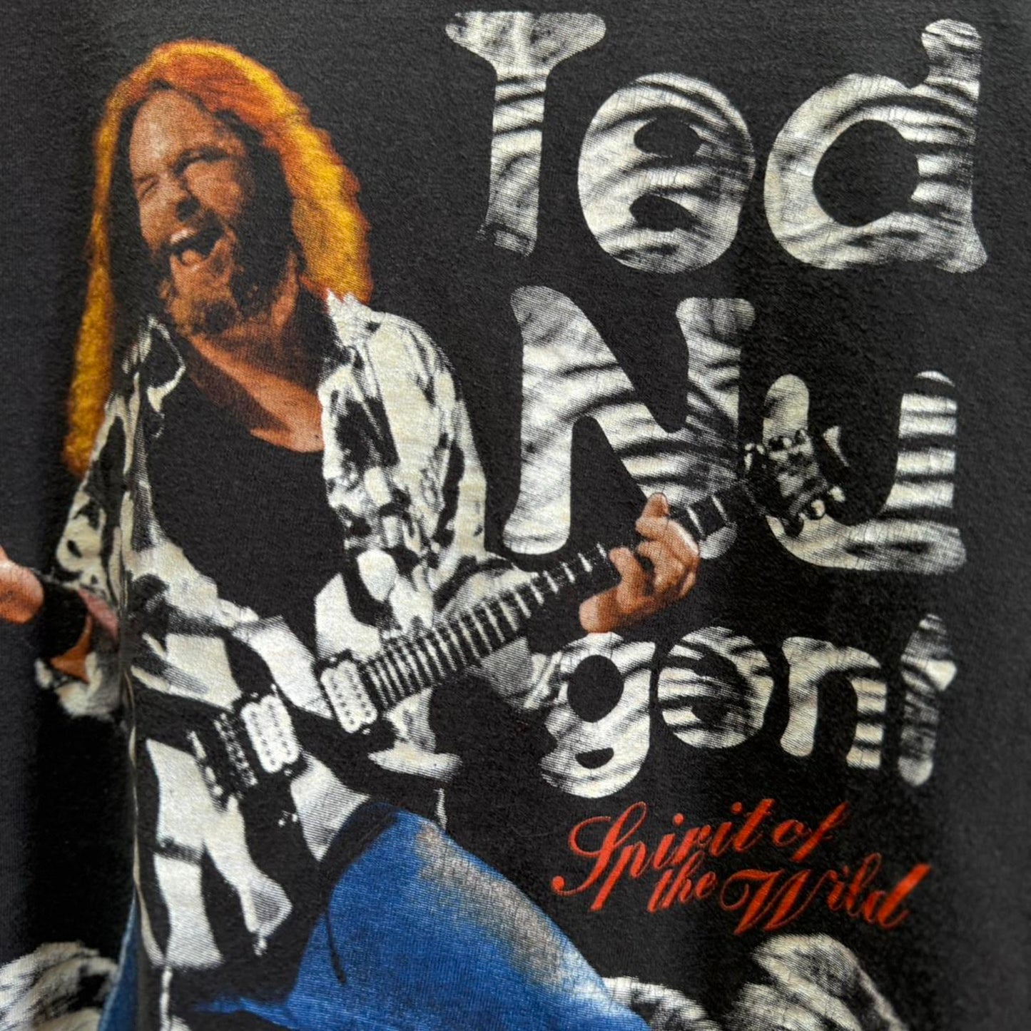 Vintage 90s Teg Nungent Spirit of the Wild Zebra Print Concert Band T-Shirt
