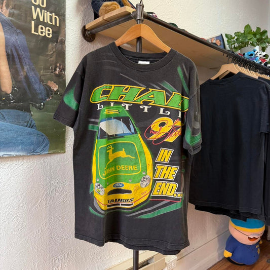 Vintage 90s NASCAR Chad Little Racing John Deere T-Shirt - X-Large