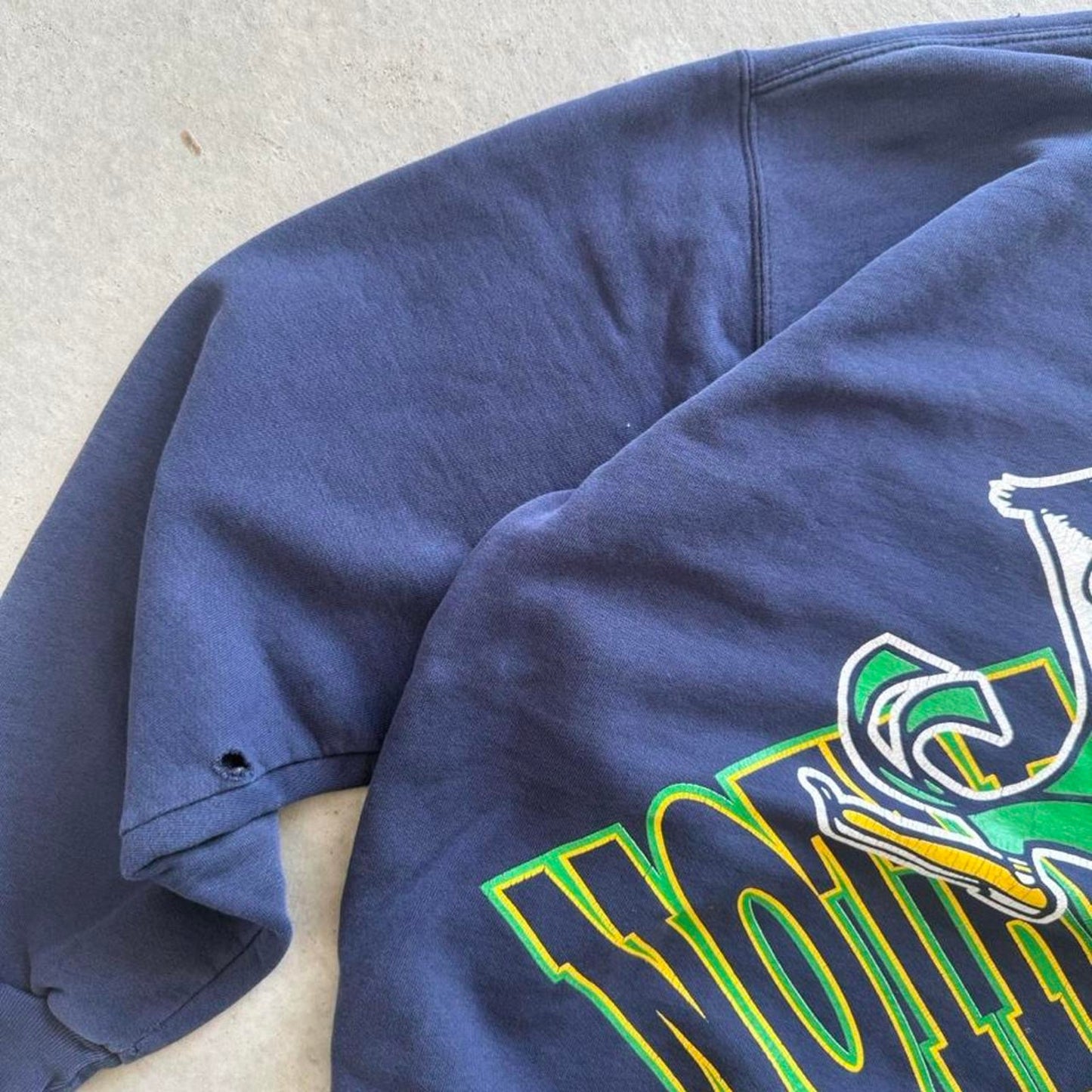Vintage 90s Notre Dame Fighting Irish Crewneck - Large