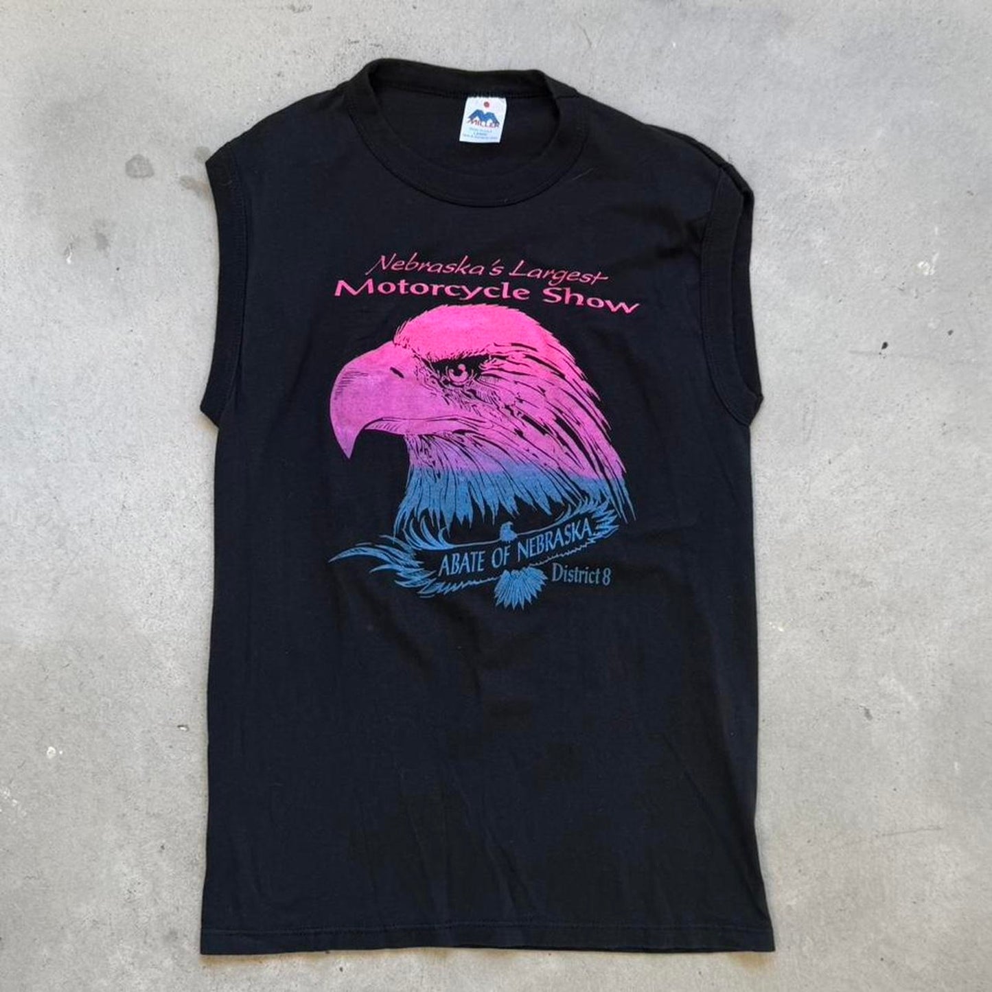 Vintage 1991 Motorcycle Show Nebraska Eagle Biker Sleeveless T-Shirt - Large