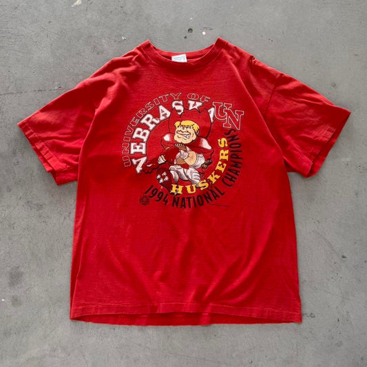 Vintage 1994 National Champions Nebraska Huskers Herbie T-Shirt - X-Large