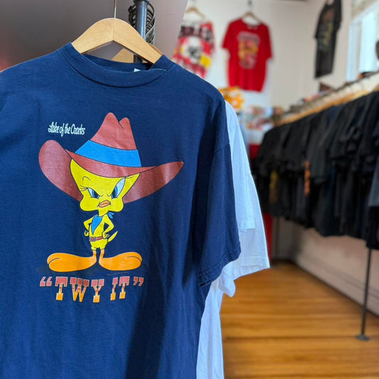 Vintage 90s Tweety Cowboy Looney Tunes Cartoon T-Shirt
