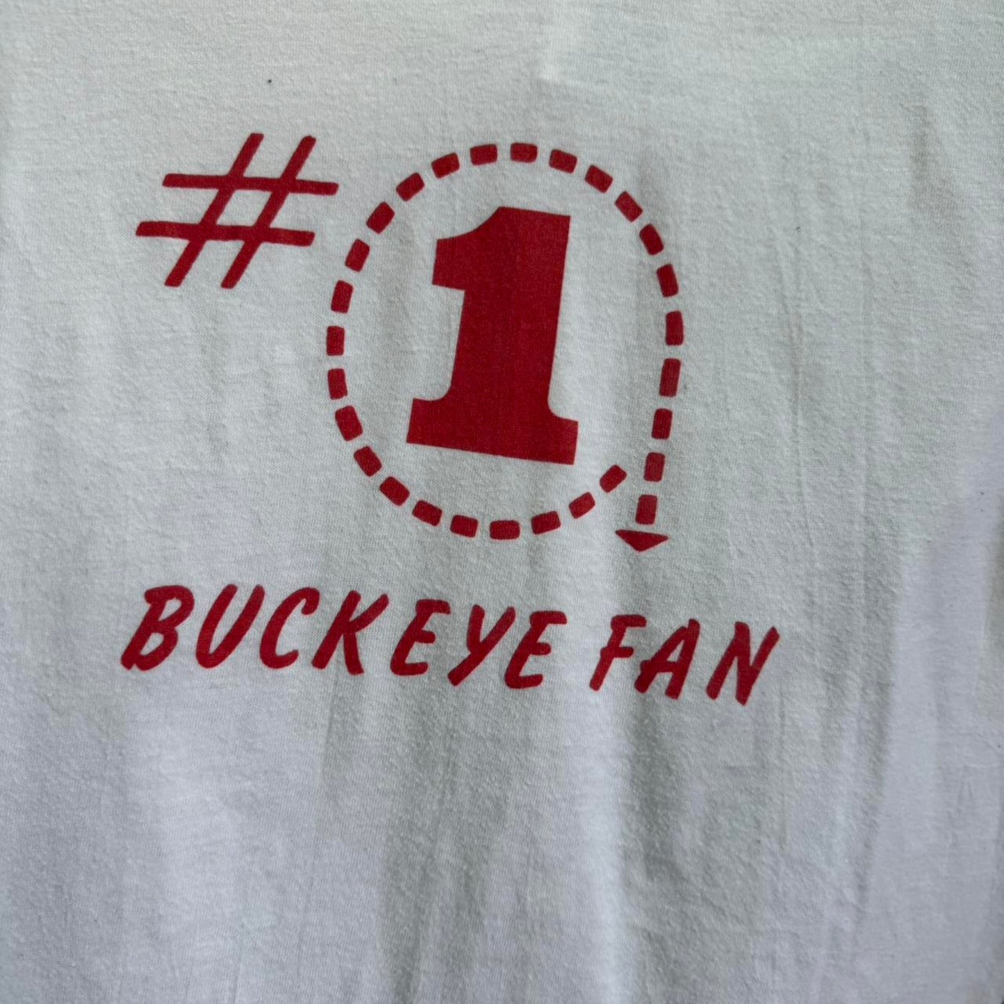 Vintage 80s Wisconsin Badgers  Buckeye Fan Ringer T-Shirt