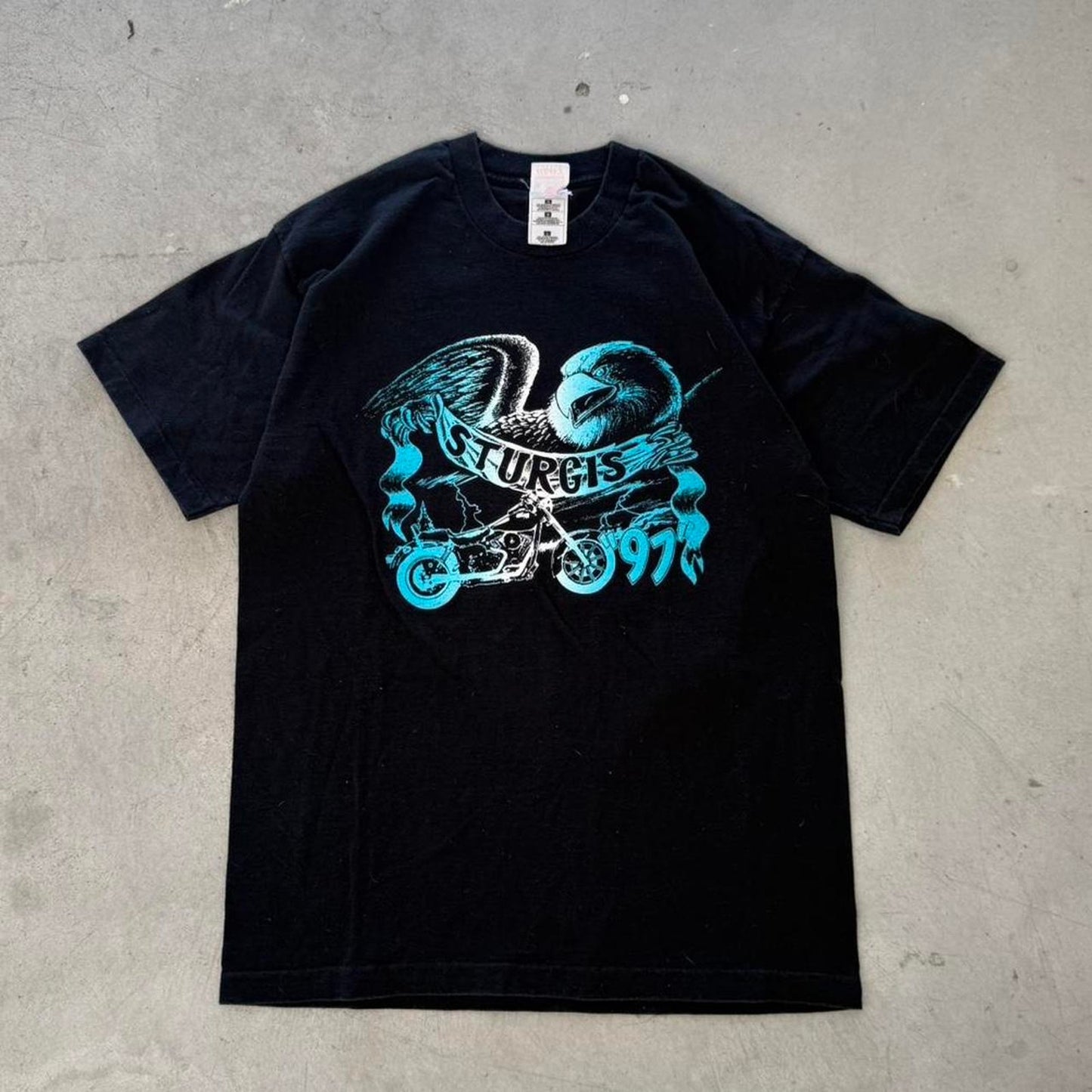 Vintage 1997 Sturgis Black Hills Rally Biker Motorcycle T-Shirt - Large