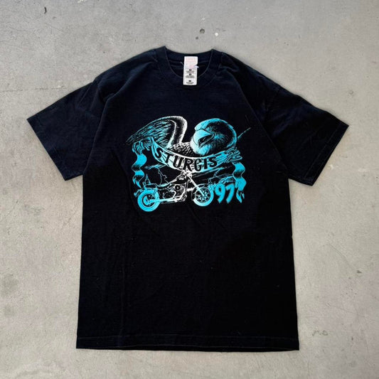 Vintage 1997 Sturgis Black Hills Rally Biker Motorcycle T-Shirt - Large