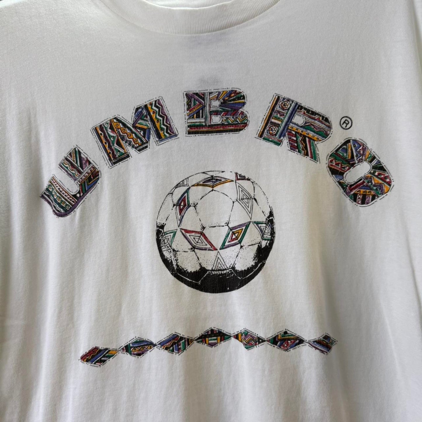 Vintage 90s Umbro Soccer Art Style T-Shirt - Large