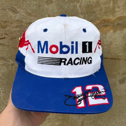 Vintage 90s NASCAR Mobil 1 Racing Pegasus Snapback