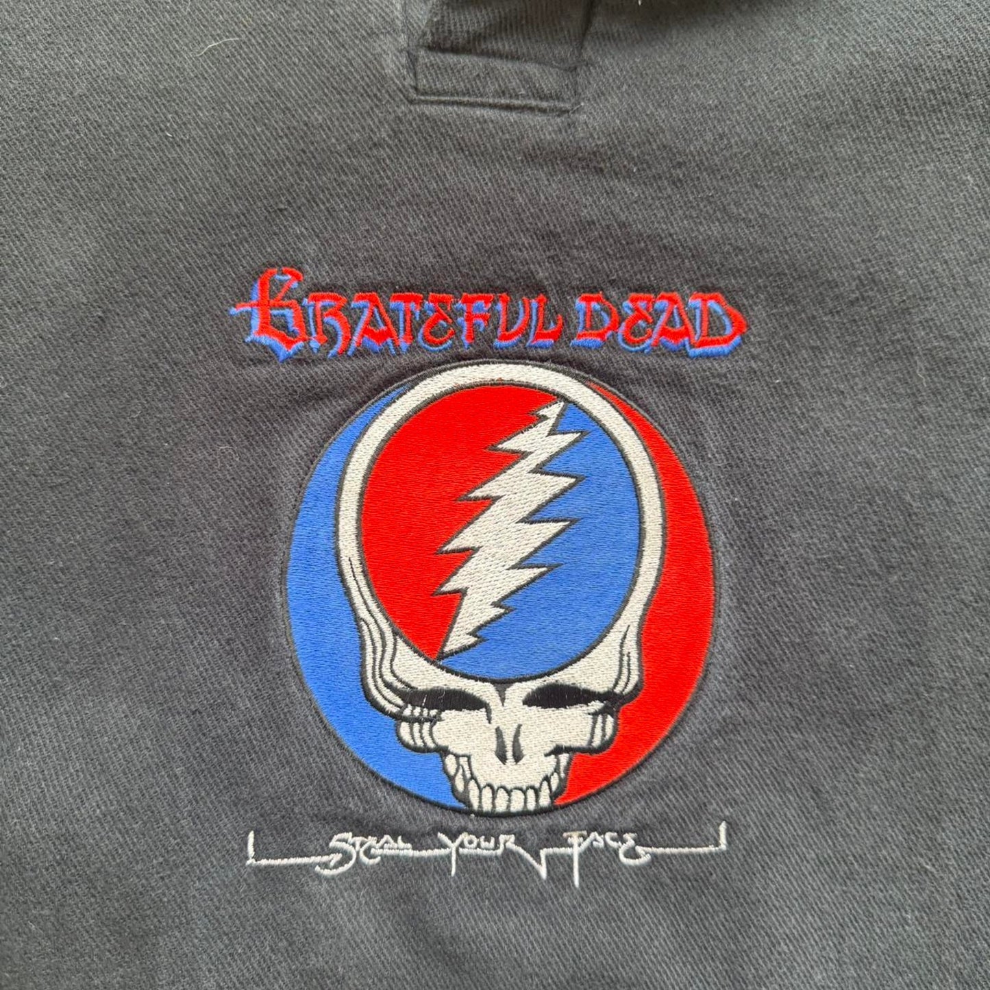 Vintage 90s Grateful Dead Steal Your Face Skull Polo Shirt - Large
