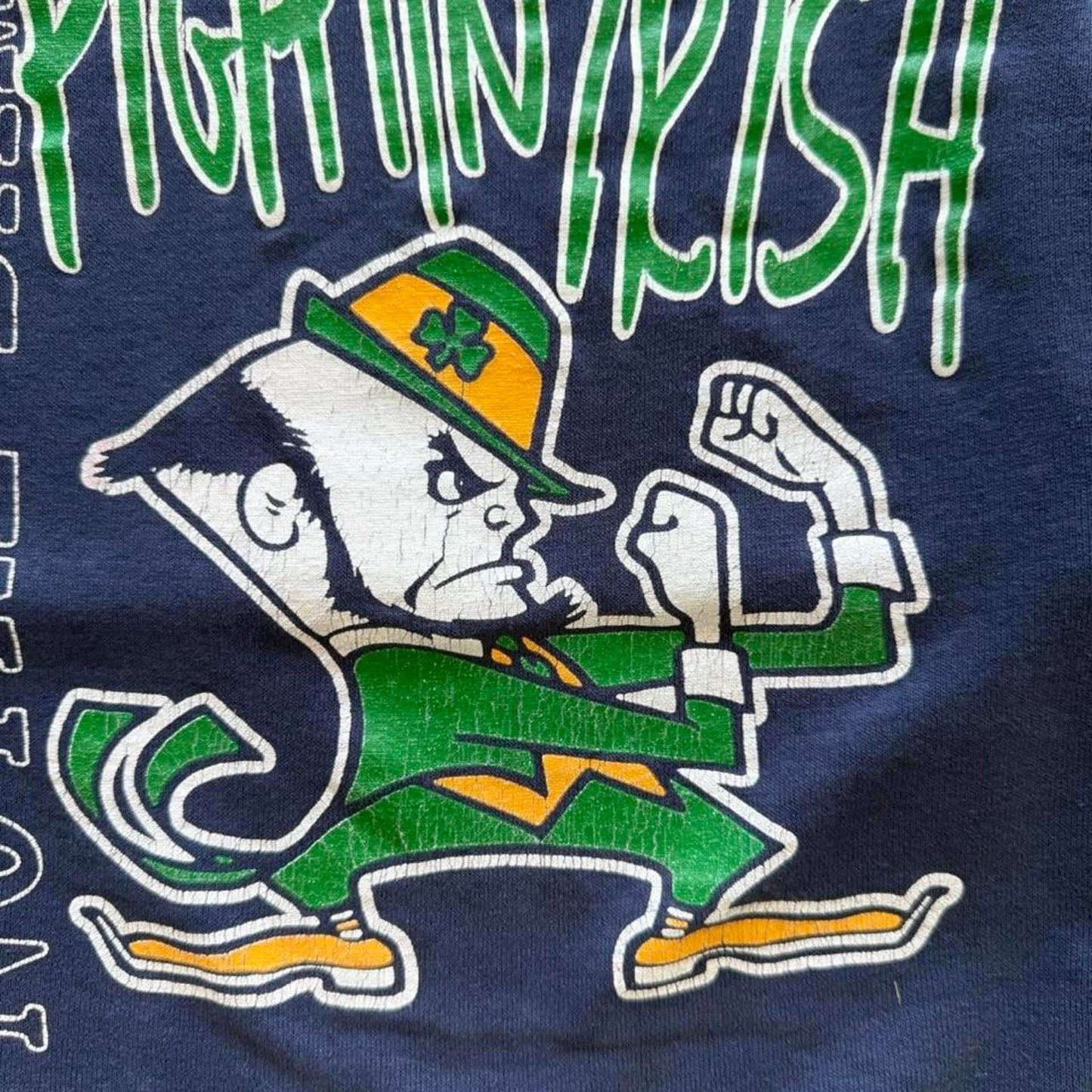 Vintage 90s Notre Dame Fighting Irish Crewneck - Large