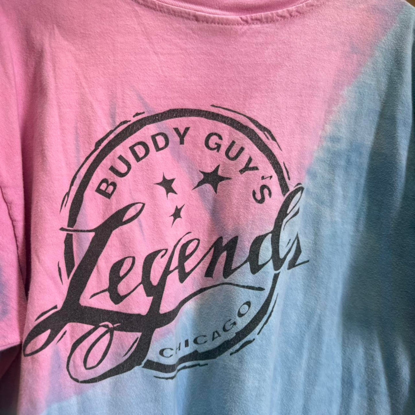 Vintage 90s Buddy Guy Legends Tie Dye Guitar Band T-Shirt