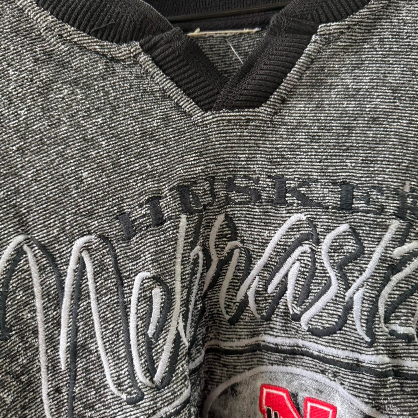 Vintage 90 Nebraska Huskers Embroidered Crewneck - XX-Large