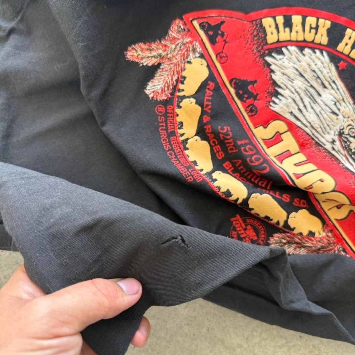 Vintage 1992 Black Hills Motor Classic Sturgis Biker T-Shirt - X-Large