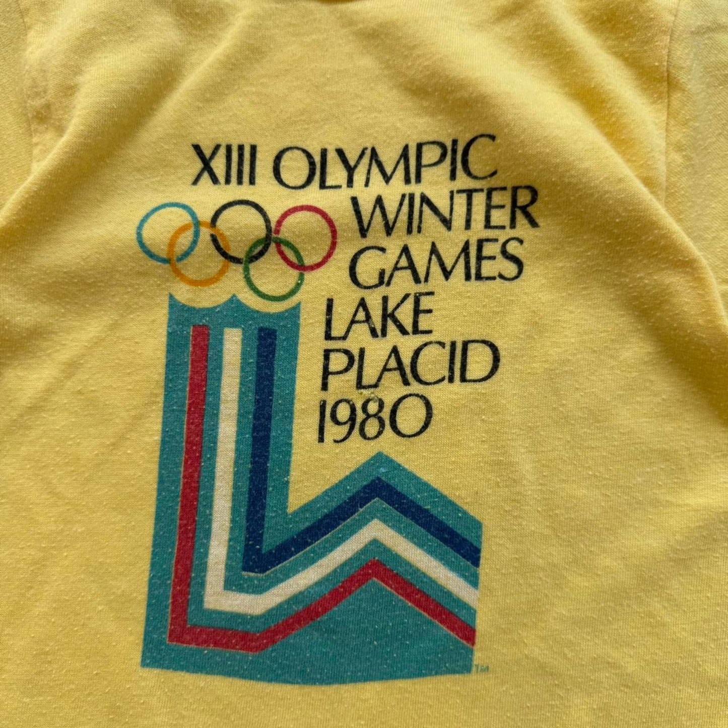 Vintage 1980 XIII Olympic Winter Games Lake Placid T-Shirt - Kids Medium