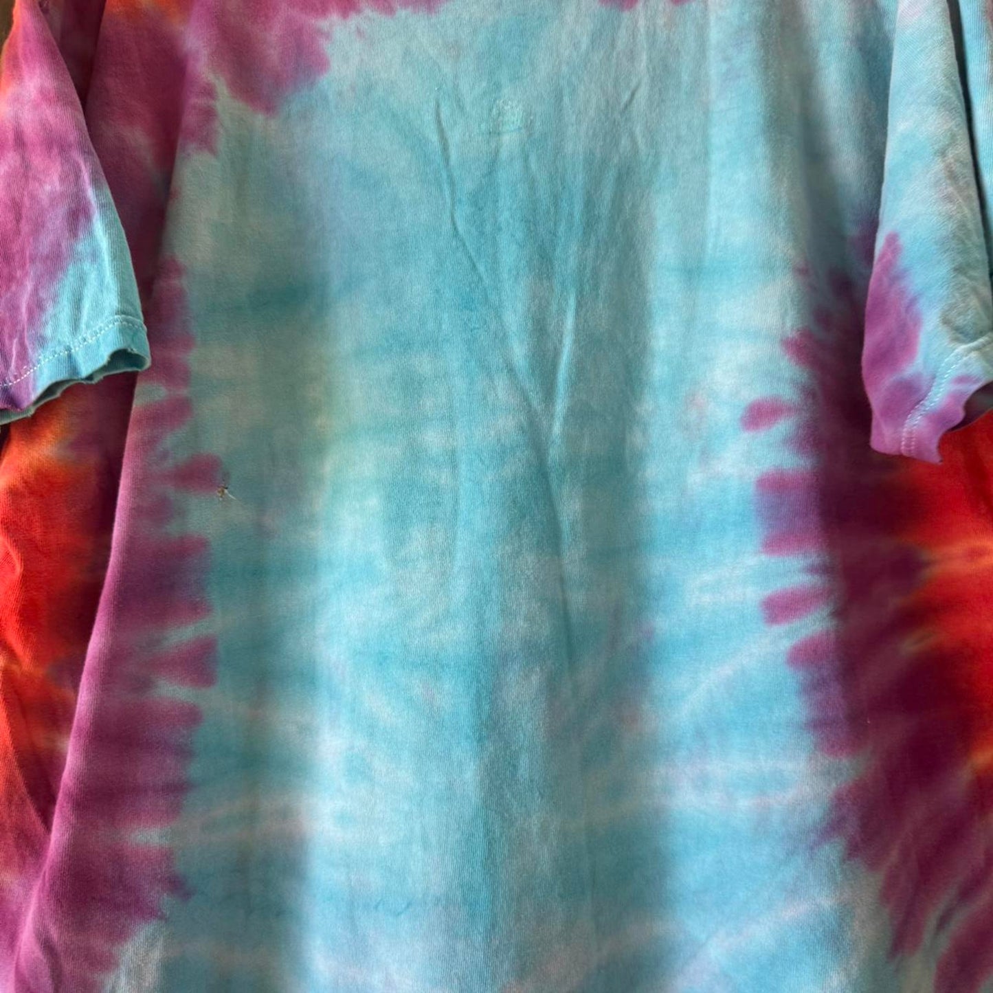 Vintage 90s Tie Dye Mushrooms Shroom Fractal T-Shirt - X-Large