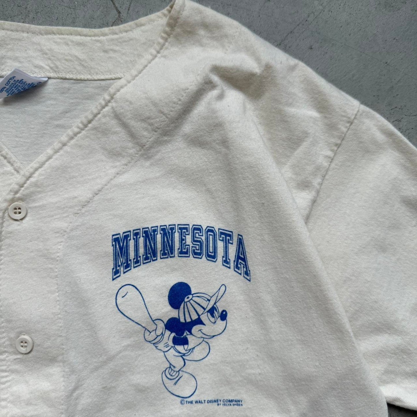 Vintage 90s Disney Mickey Mouse Baseball Minnesota Jersey Shirt - Large