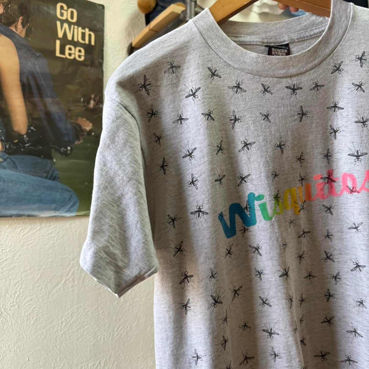 Vintage 90s Mosquitos Wisquitos Wisconsin Bug All Over Print T-Shirt - Large