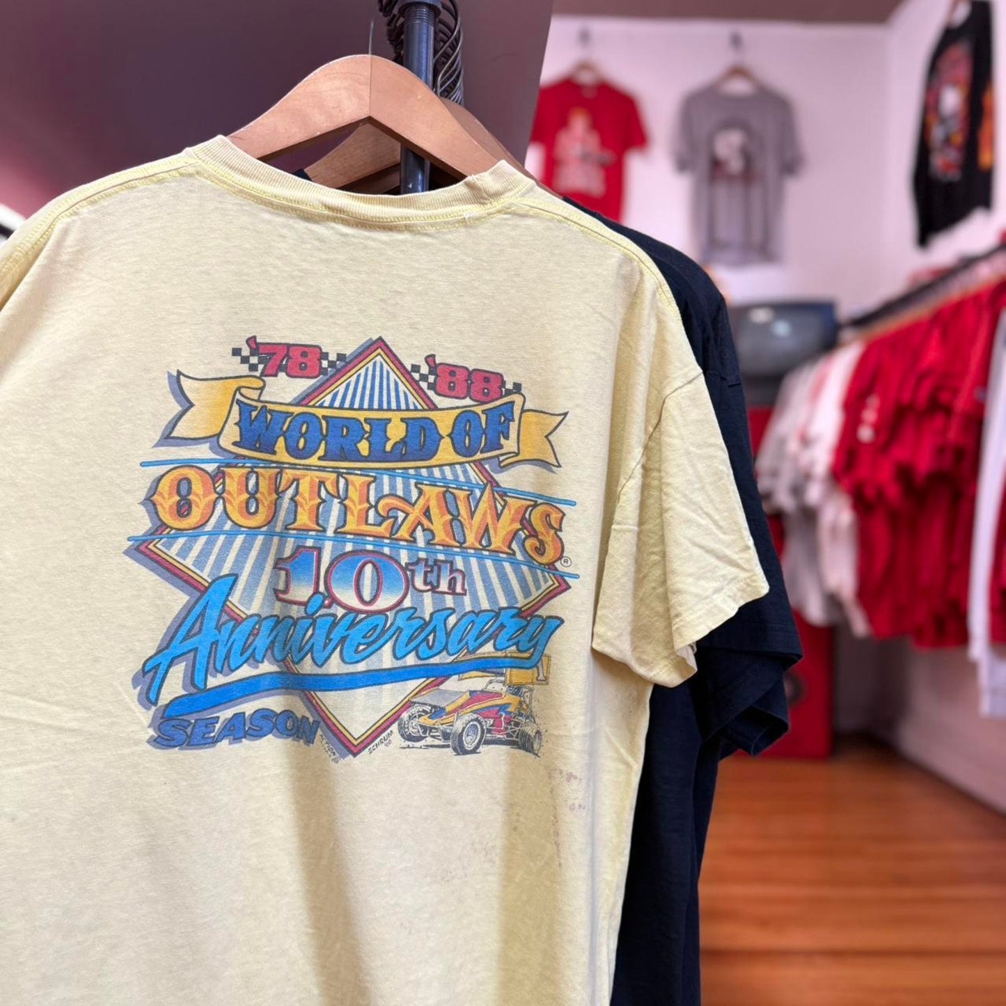 Vintage 1988 Knoxville Nationals Dirt Track Racing T-Shirt - Large