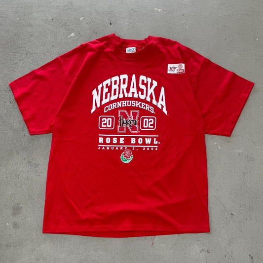 Vintage 2002 Nebraska Rose Bowl Cornhuskers T-Shirt - XX-Large