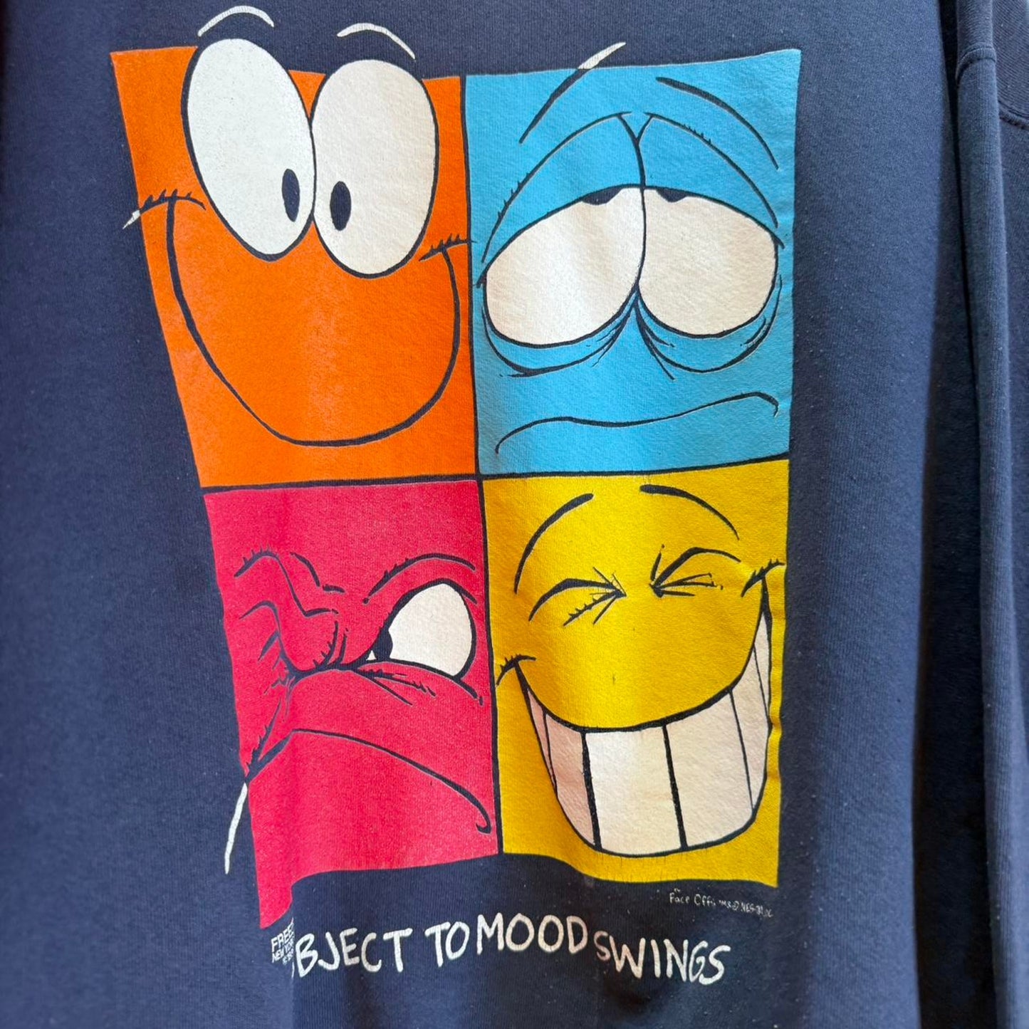 Vintage 90s Subject to Mood Swings Cartoon Crewneck - X-Large