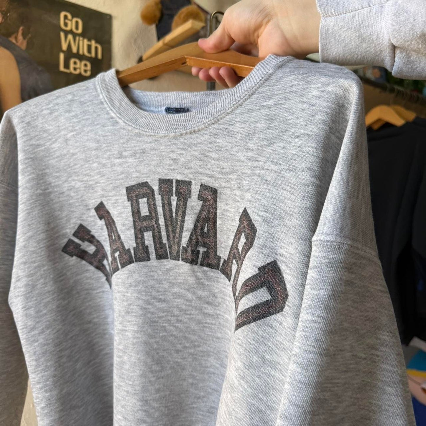 Vintage 80s Harvard Spell Out Crewneck - Medium