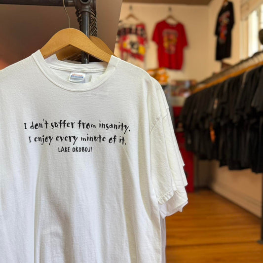 Vintage 90s Suffer from Insanity Text Humor T-Shirt