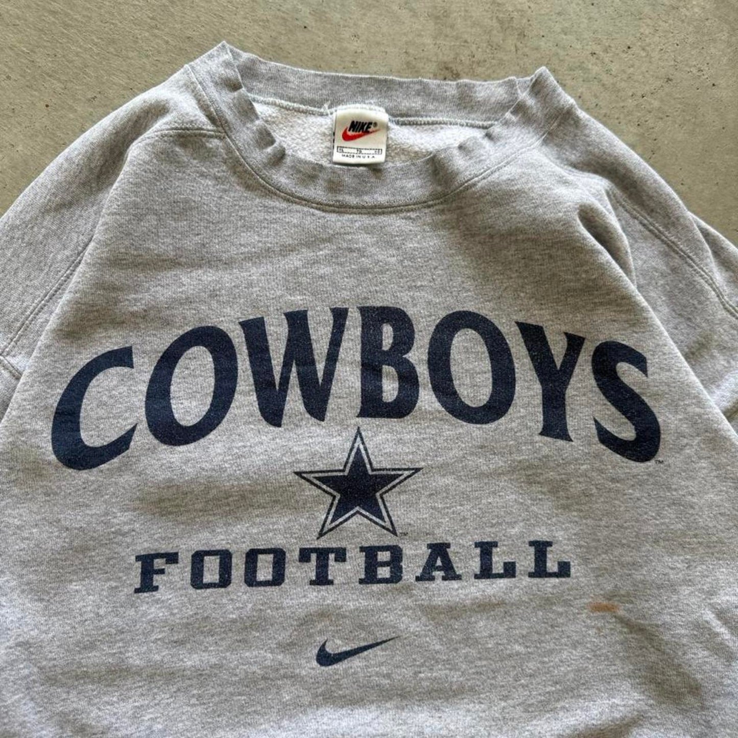 Vintage 90s Nike Center Swoosh Dallas Cowboys Crewneck - X-Large