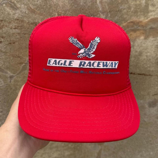 Vintage 90s Eagle Raceway Nebraska Racing Trucker Cap