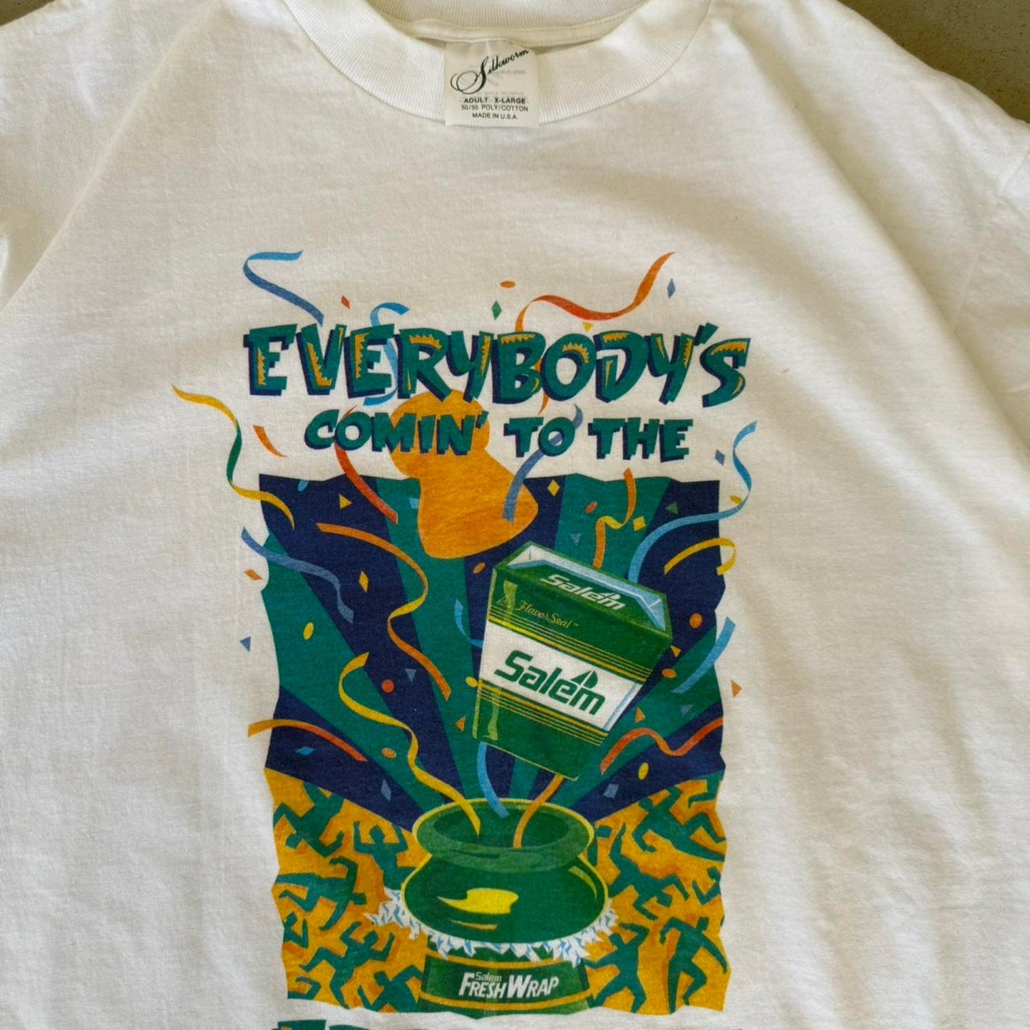 Vintage 90s Salem Cigarettes Fresh Side Promo T-Shirt - X-Large