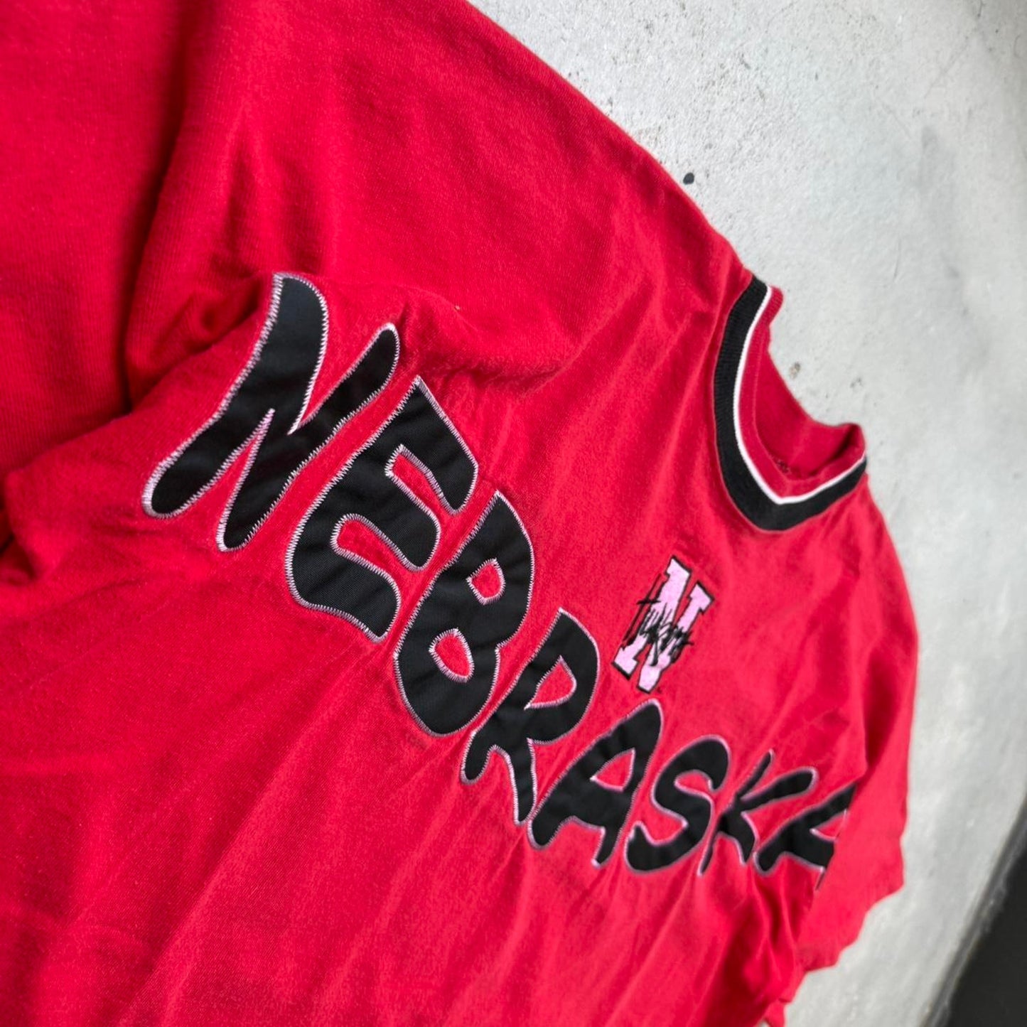 Vintage 90s Nebraska Huskers Spell Out T-Shirt - X-Large