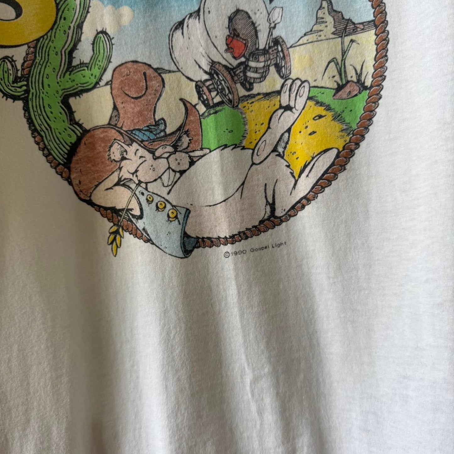 Vintage 90s Sonward Ho Western Cowboy Cartoon T-Shirt - Large