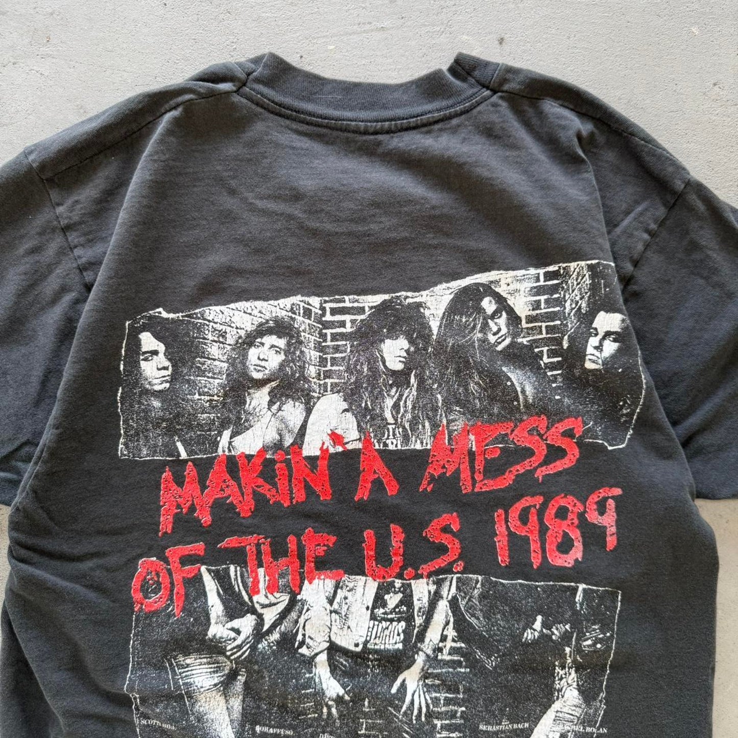 Vintage 1989 Skid Row Makin a Mess of the US Band T-Shirt - Large