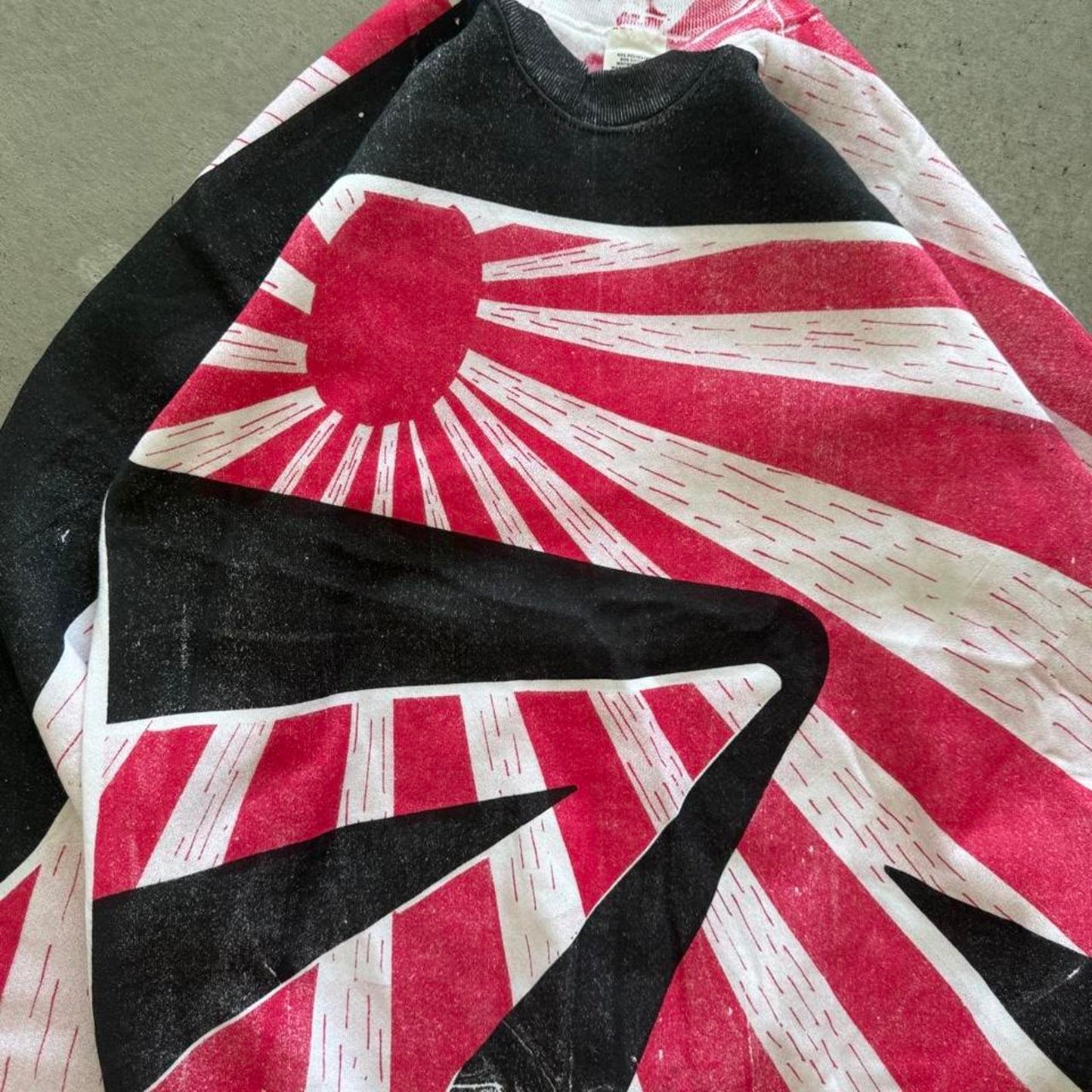 Vintage 90s Japan Flag AOP Crewneck - Large