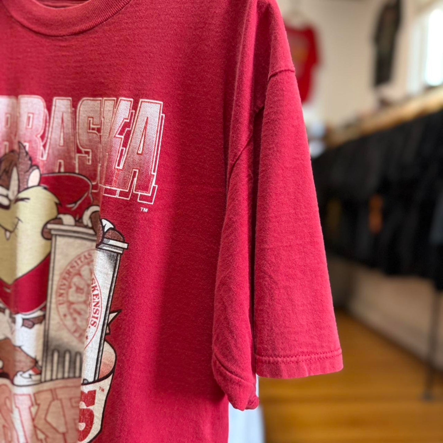 Vintage 90s Nebraska Huskers Taz Looney Tunes T-Shirt