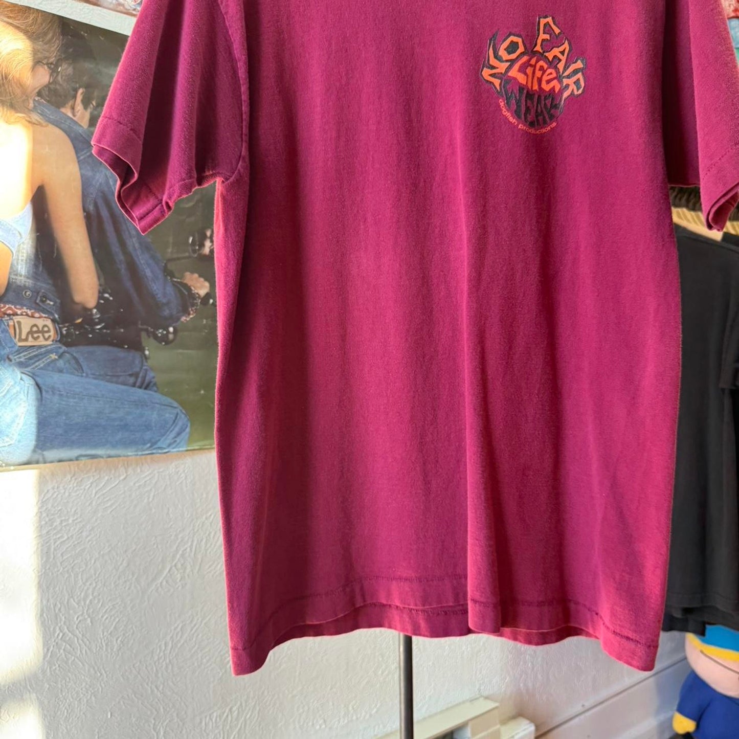 Vintage 90s No Fair Life Wear Text Humor T-Shirt - Large