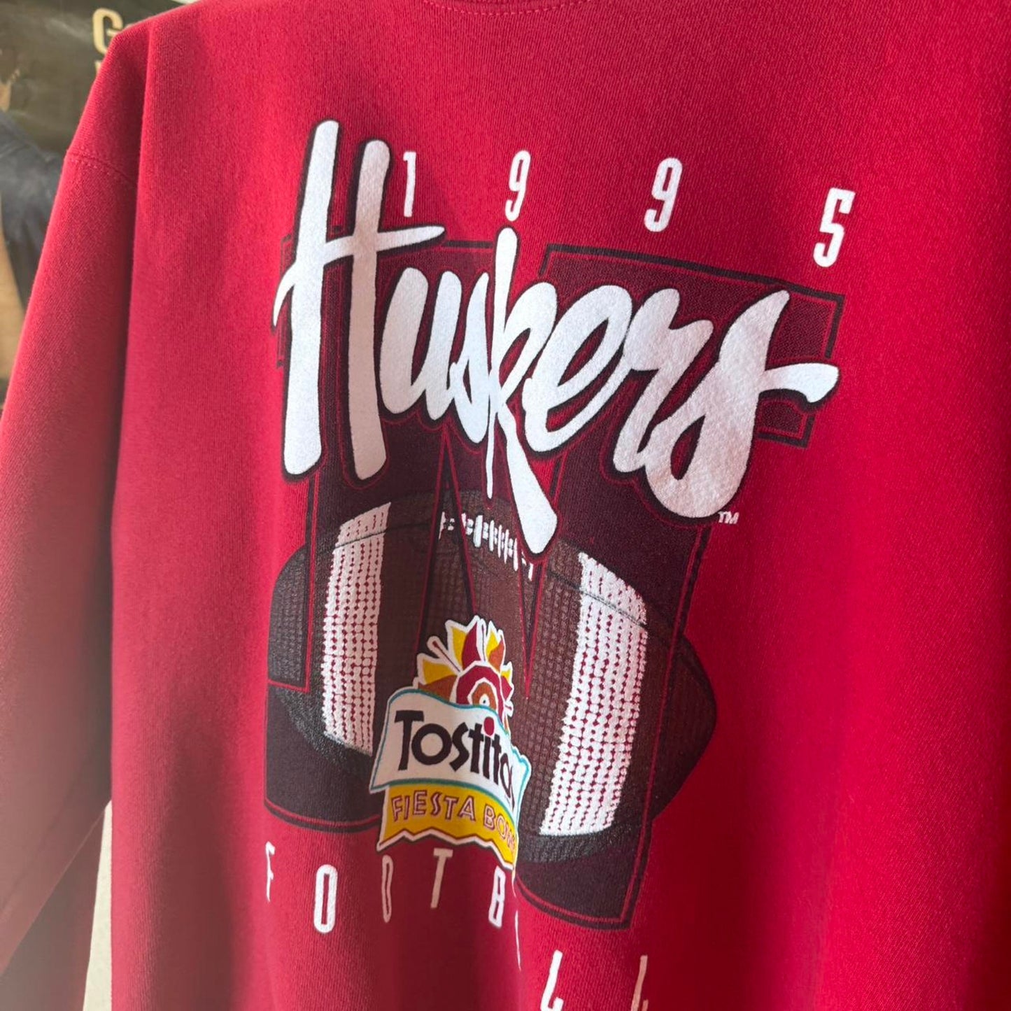 Vintage 90s Huskers Football Tostitos Bowl Crewneck - Large