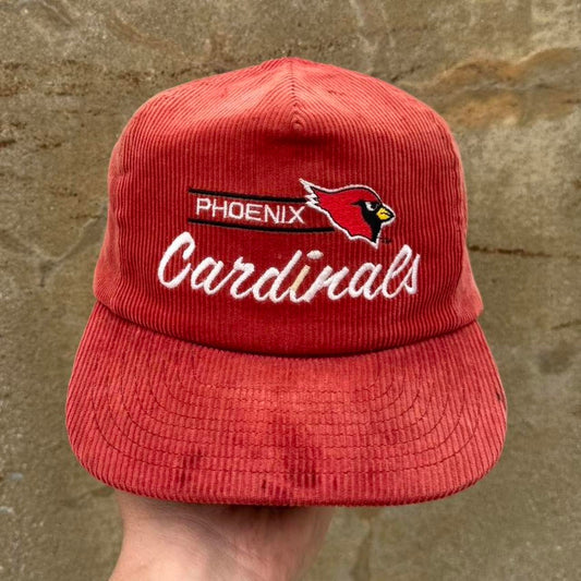Vintage 90s Phoenix Cardinals Script Corduroy Cap