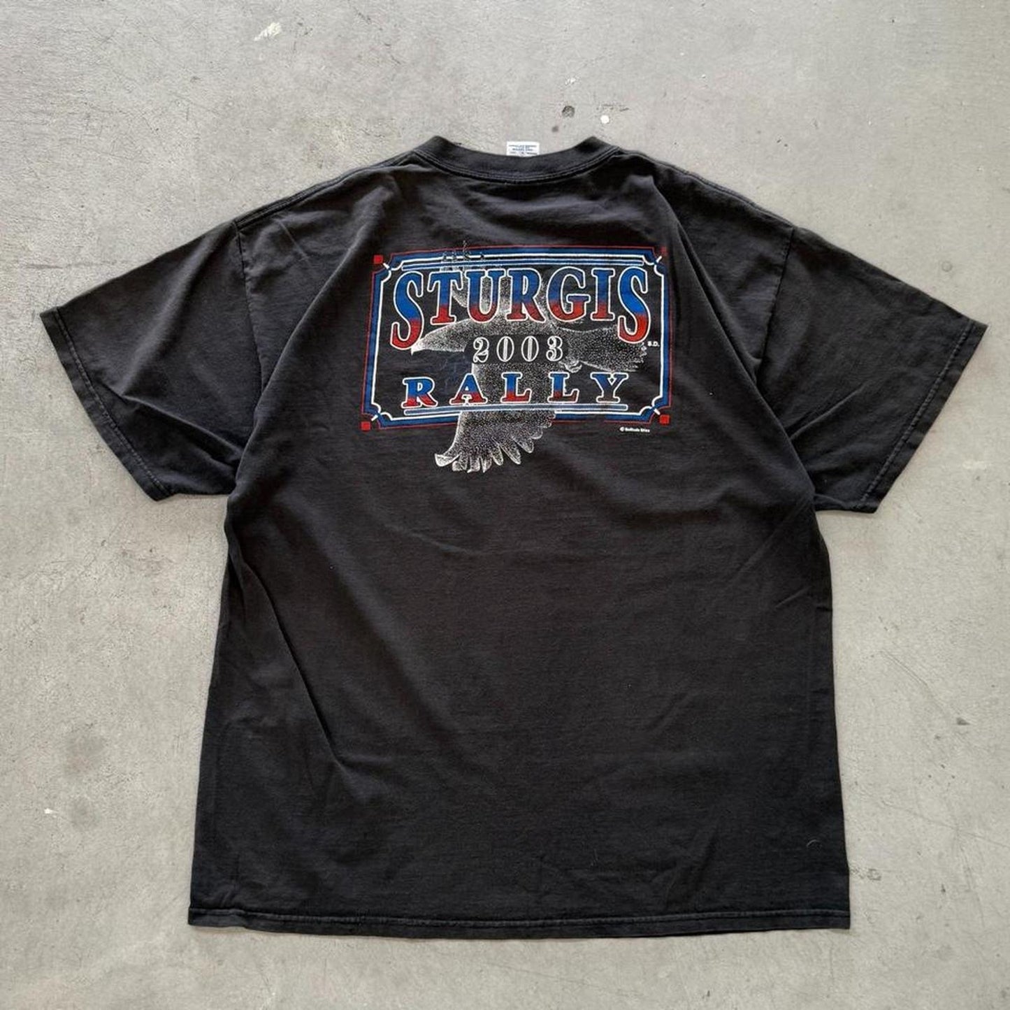 Vintage 2003 Sturgis Motorcycle Rally Biker Wolf T-Shirt - X-Large