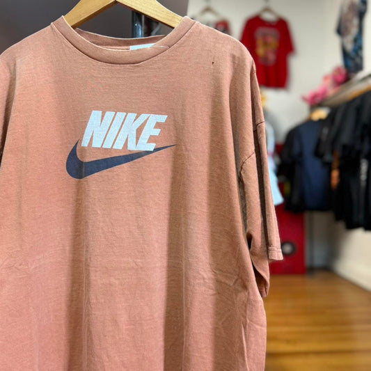 Vintage Y2K Faded Nike Swoosh Burnt Orange T-Shirt