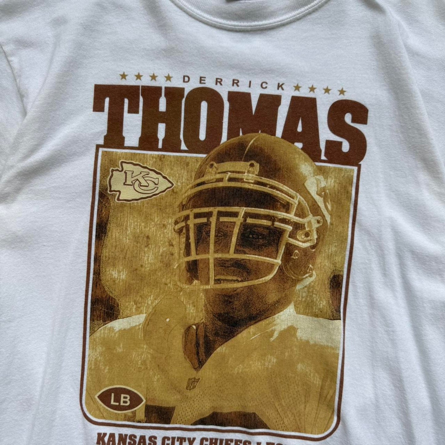 Vintage 90s Kansas City Chiefs Derrick Thomas NFL T-Shirt - Medium