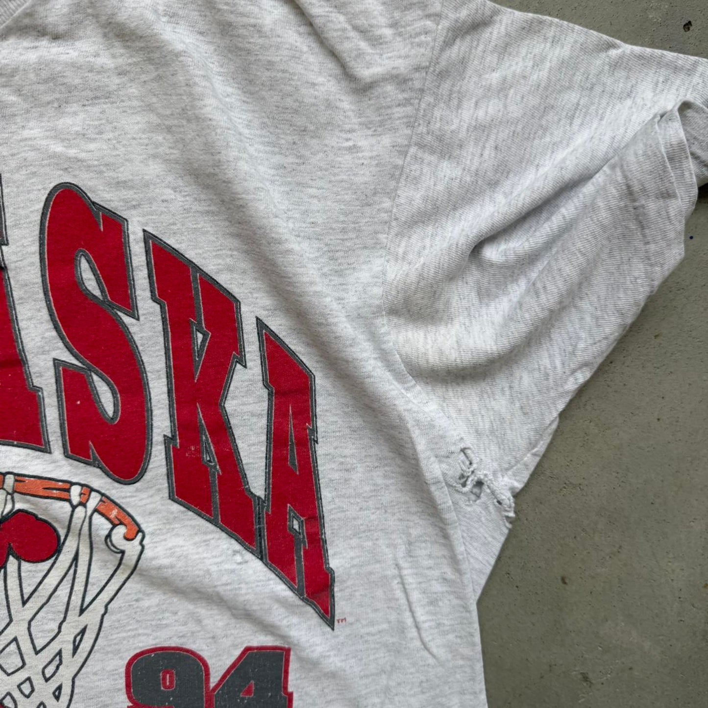 Vintage 1995 Nebraska Basketball Big 8 Champions T-Shirt - Large